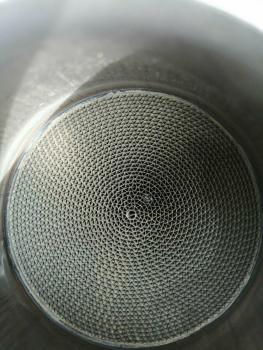 Preview: Edelstahl Katalysator 200 Zellen 76mm Anschluss